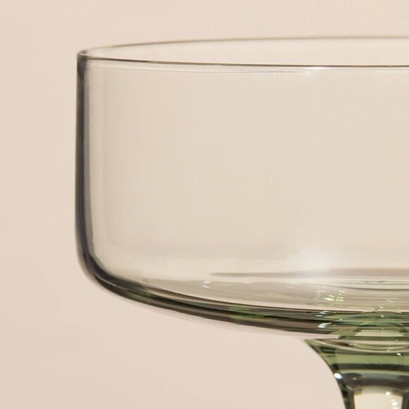 9.8oz Tinted Glass Coupe Drinkware Green Set - Hearth & Hand Magnolia 2024 - Picture 3 of 5